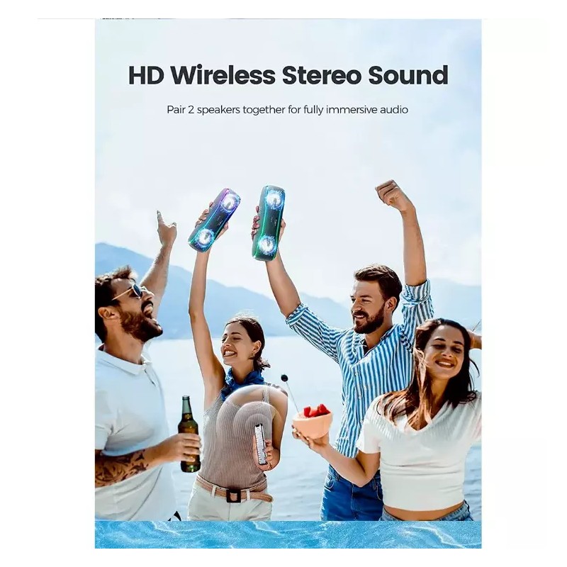 Erkei Sehn Bluetooth Speaker Wireless Portable Waterproof Outdoor Stereo Bass