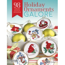 Leisure Arts XStitch Holiday OrnmntsGalorBk