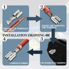 Innfeeltech Pack of 100 Non-Insulated Tin-Plated Spade Crimping Terminals, Connection