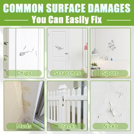 White Touch Up Paint Pen, White Paint for Wall, Door, Cabinets, Furniture, Enamel (Semi-Gloss, 30ML)