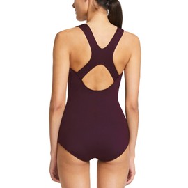BALEAF - Traje de baño Deportivo de una Pieza con Espalda Cruzada para Mujer, Rojo Vino, L