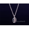 NicoWerk SKE362 Women's Silver Necklace with Coffee Bean Pendant Made