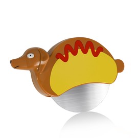 Hotdog Dachshund Pizza Cutter Wheel By YOBRO- Pizza Cutter,Pizza Slicer Stainless Steel，Funny Kitchen Accessories,gift for Dog Lovers,Creative Gifts,Cool Kitchen Gadgets for Family (One Cutter)