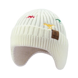 CHUANGLI Baby Boy Winter Hat Toddler Warm Beanie Girls Boys Knit Hats with Earflap Kid Cute Earmuffs Hat