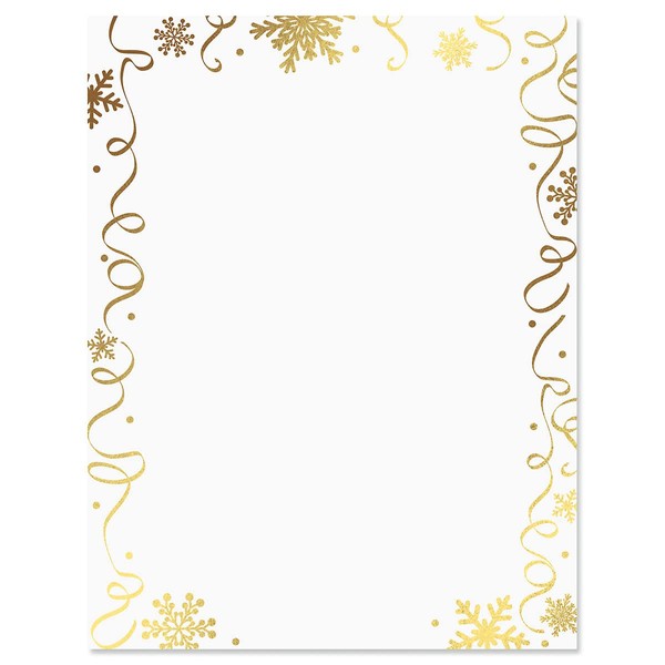 Foil Streamers & Snow Letter Papers - Set of 25,