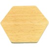Alphax Hexagonal Coaster Oak Natural Wood Wood Grain Natural 4.0