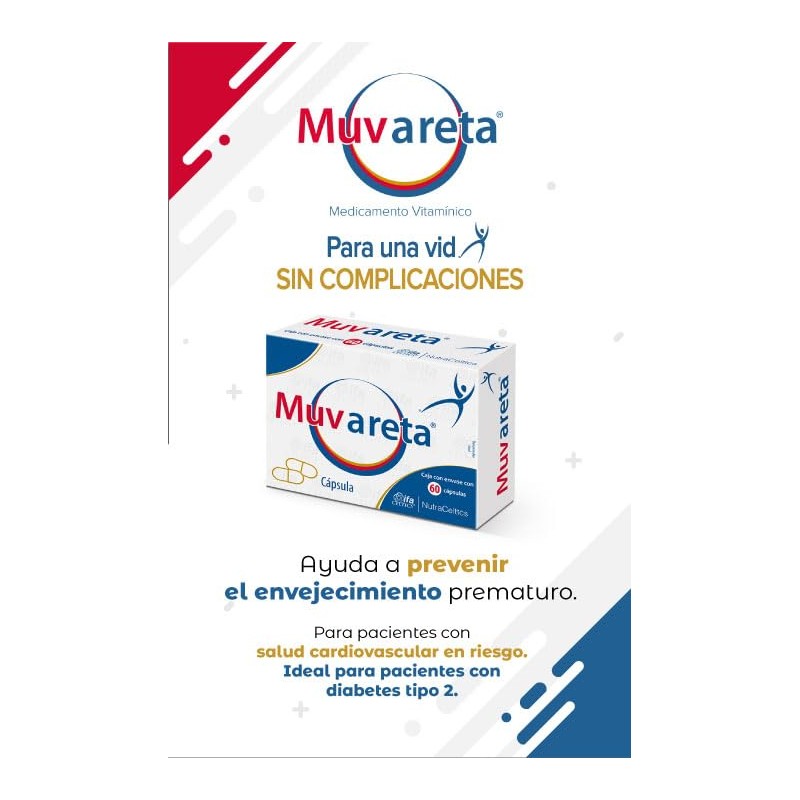 Muvareta Vitaminas y Minerales con Complejo B, Antioxidantes y Cromo,