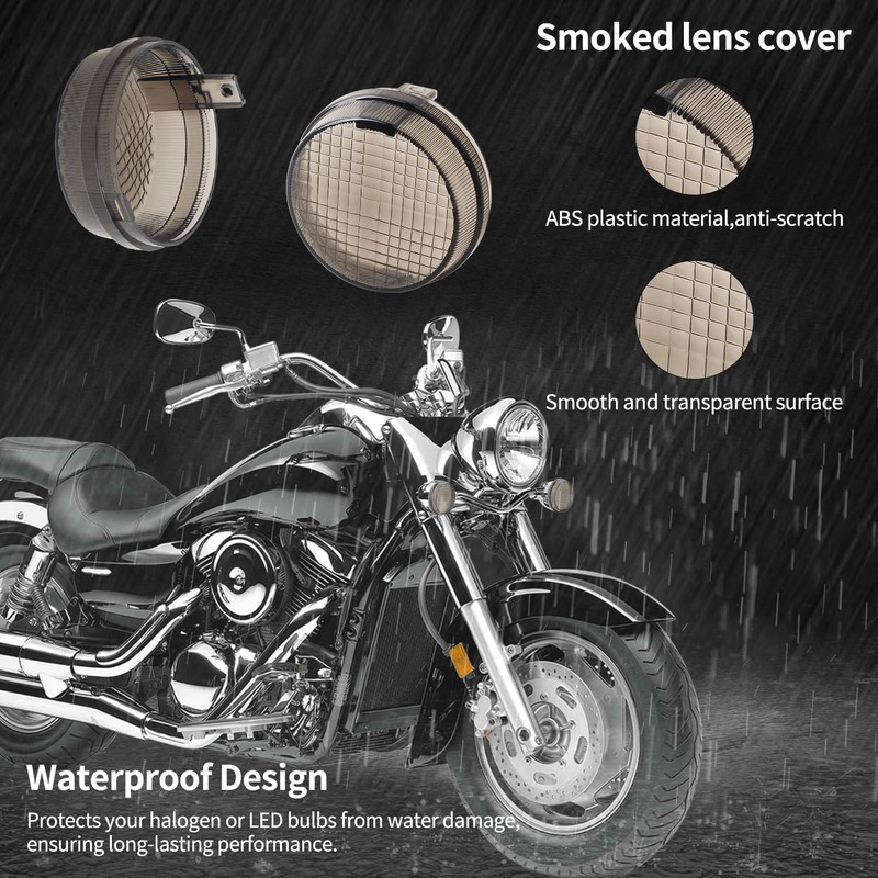 QUASCO 2PCS Smoked Turn Signal Light Lens Covers Turn Signals