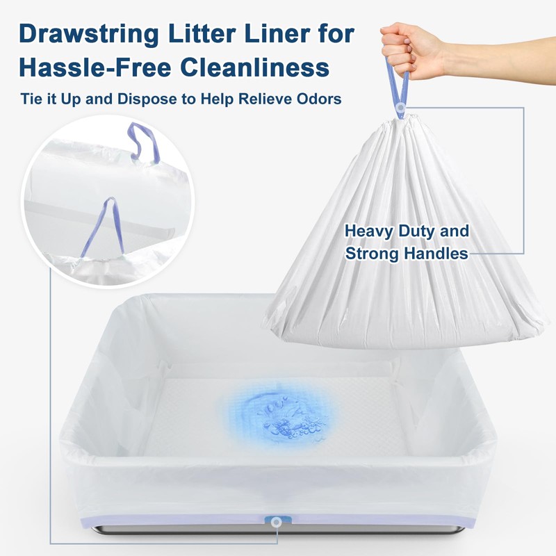 23.6”x15.7”x6” SuzziPaws Stainless Steel Litter Box with Odor Control System,