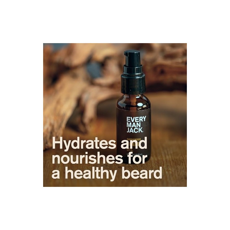 Every Man Jack Beard Oil, Sandalwood, 1.0-ounce