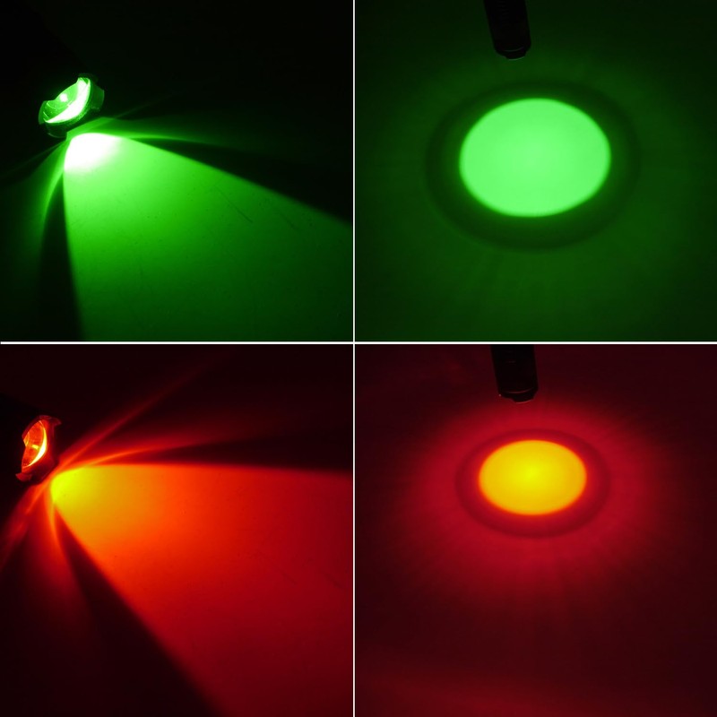 3 Pack Red Green Blue Light Bright Small Flashlights, LED