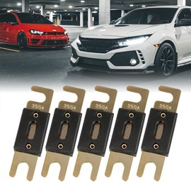 X AUTOHAUX 5 Pcs ANL Fuses 350 Amp Gold Tone Plated Fuse for Car Audio System