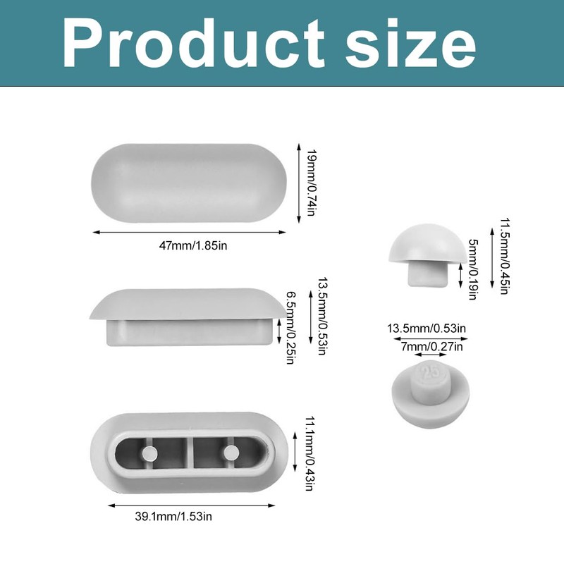 KEMUZ Toilet Seat Buffer Set, 4 Pieces Rubber Buffer Toilet