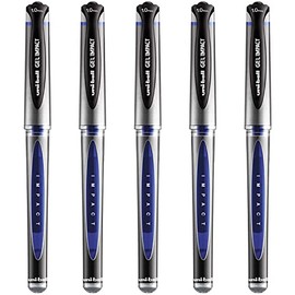 uni-ball UM-153S Gel Impact Wide Rollerball Pen - 1mm Tip 0.6mm Line Blue Ink (Pack of 5)
