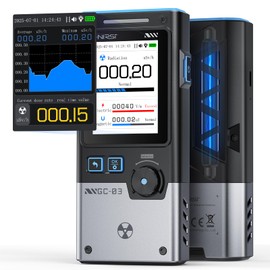 FNIRSI GC-03 Geiger Counter Electromagnetic Detector, 3IN1 Nuclear Radiation Detector EMF Meter, Not Support RF Detection, Handheld Rechargeable Radiation Dosimeter, Beta Gamma X-ray Radiation Monitor