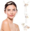 Toddmomy 4Pcs Bridal Hair Comb Wedding Hair Clips Pearl Flower