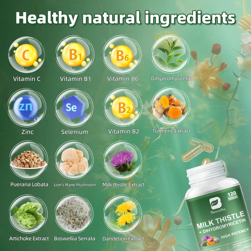 Liver Cleanse & Detox Support Supplement with 120 caps +