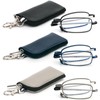 3 Pack Folding Reading Glasses with Keychain Compact Bags Women