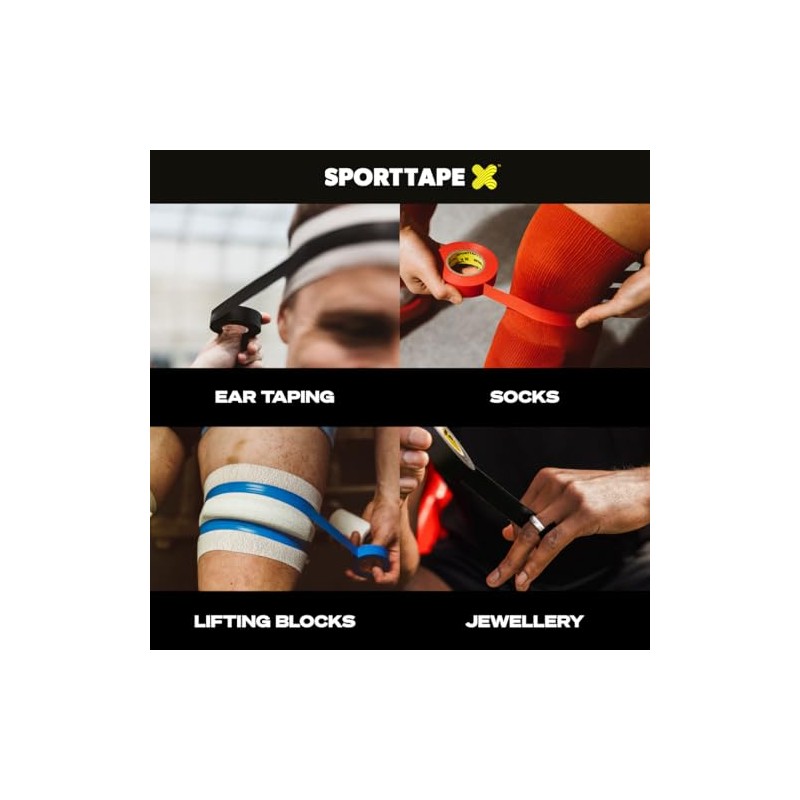 SPORTTAPE Sock Tape - 6 Rolls, Purple - 1.9cm x