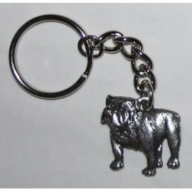 Bulldog George Harris Pewter Keychain