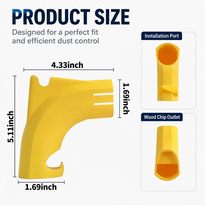 ZOYACREATE Miter Saw Dust Collector Compatible with Dewalt DWS780