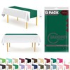 Dark Green 12 Pack Premium Disposable Plastic Table Runner 14