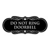 Signs ByLITA Designer Do Not Ring Doorbell Sign(Black) - Medium
