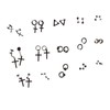 15 Pairs Earrings Set Black Stainless Steel Ear Studs Men
