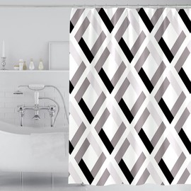 Lkw Ogechi Shower Curtain for Bathroom Anti-Mould - 300 cm Extra Wide Fabric Shower Curtain Heavy Duty Bath Curtain for Wet Room (240 x 200 cm)