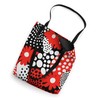 Fun Modern Dots Black White and Red Modern Pattern Tote