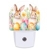 VURQLHE Easter Bunnies and Eggs Night Light for Kids,Cute Easter