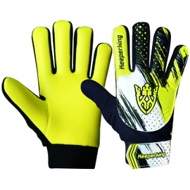 Keeperking Clawxen Goalkeeper Gloves, Boys and Girls, Junior Football Gloves, Football Player Gloves for Boys Goalkeeper Gloves (5, C3-Yellow)