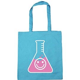 Hippowarehouse happy acid face science Tote Shopping Gym Beach Bag 42cm x38cm, 10 litres
