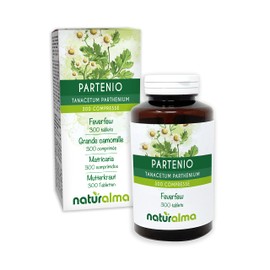 Motherwort (Tanacetum parthenium) Herb with Flowers Naturalma - 150 g - 300 Tablets - Dietary Supplement - Natural and Vegan