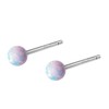 Silver 925 Silver Opal Style Mini Earrings, Ultra Small, Hypoallergenic,