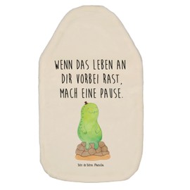 Mr. & Mrs. Panda Hot Water Bottle Turtle Paused - Gift, Mindful, Slow Down Heat Cushion, Grain Cushion, Hot Water Bottle with Cover, Sit