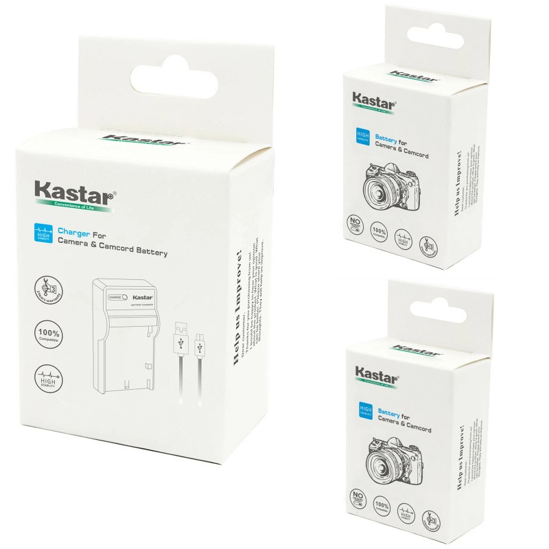 Kastar 2x Battery + Charger for Olympus BLM-1 BLM-1S BLM-01 BLM01