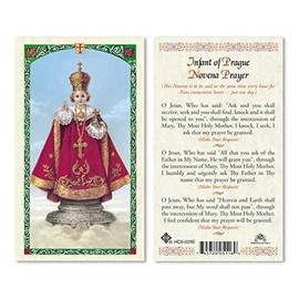 Novena Infant Of Prague Laminated Prayer Cards - Pack of 25-