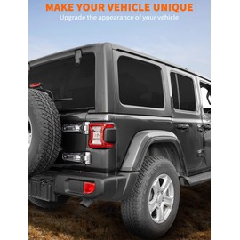 Savadicar 2-Piece Chrome Tailgate Hinge Trim Cover for Jeep Wrangler JL JLU 4xe & Gladiator JT 2018-Present – Exterior Rear Gate Hinge Accent Styling, Easy Install Upgrade Accessories