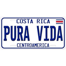 Generic Costa Rica Pura Vida Flat Novelty Car Auto License Plate, WORLDAA011