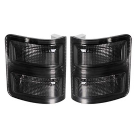HERCOO Smoke Side Mirror Marker Lights Lens Compatible with 2008-2016 F250 F350 F450 Super Duty Turn Signal Aftermarket Replacement, Qty: 2