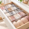 Adjustable Clear Drawer Dividers for Clothes, Kitchen Utensils & Office