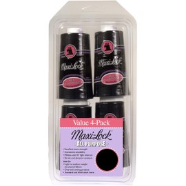 American & Efird Maxi Lock All Purpose Value Thread Spool Pack, Black