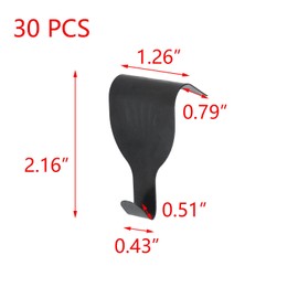 T Tulead Black Molding Hooks Metal Picture Rail Hangers Picture Frame Hanging Hooks Pack of 30