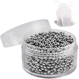 HONZUEN Cleaning Beads with Cleaning Bag, Pack of 2000, Reusable Scratch-Free Cleaning Balls, Stainless Steel Beads, Free from BPA Stainless Steel Balls for Decanters, Vases, Carafes, Bottles