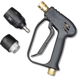 YOURS Y612-018-4 Car Wash Short Gun, Single Item, Compatible with Iris Ohyama FBN Series, High Pressure Gun, Compatible Connector Included, One-Touch, Professional Car Wash, Cleaning, Car Care, Quick