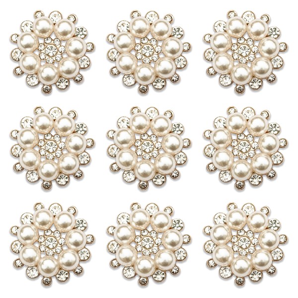 Builcker 20 piezas bañadas en plata con cuentas de flores