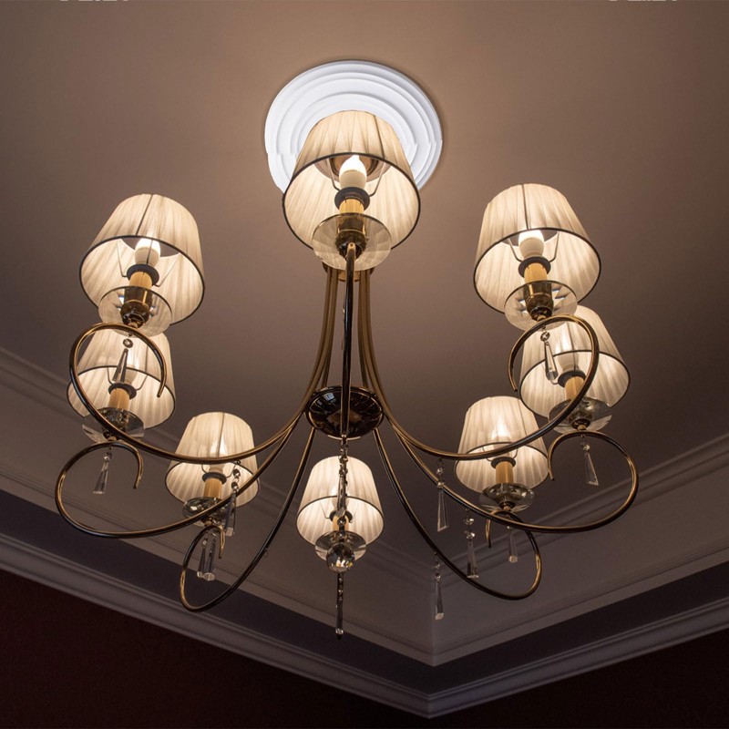 INCREWAY 2Pcs Split Lighting PU Ceiling Medallion Ceiling Cover Plate
