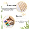 Cepillo Dental Ecológico Bambú Biodegradable 90 Pzs