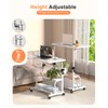 QZMDSM Portable Desk with Wheels Small Standing Desk on Wheels